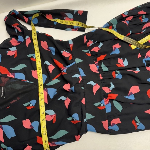 Emporio Armani Tiered abstract print chiffon maxi dress size S/M - Picture 10 of 12